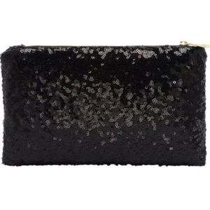Small Black Sequin Clutch